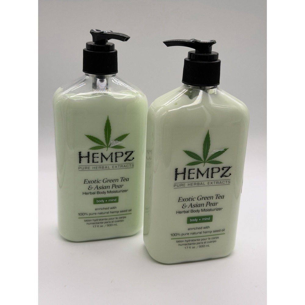 2PK Hempz Herbal Exotic Green Tea Asian Pear Moisturizer Body Lotion